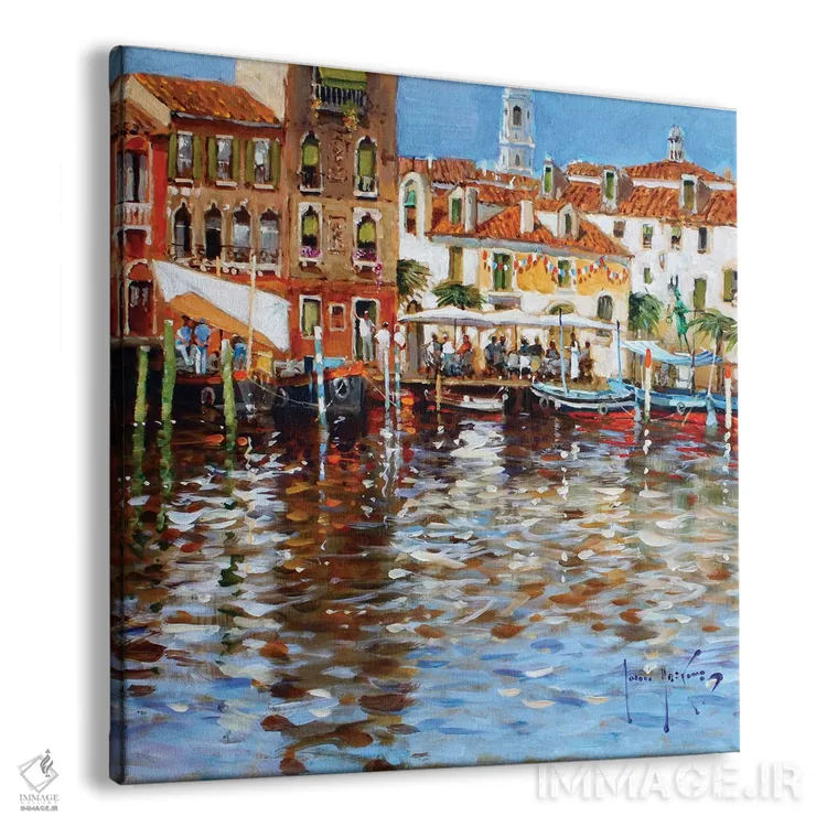 تابلو دکوراتیو ناهار در ونیز اثر جان هاسکینز - نمای پرسپکتیو محصول