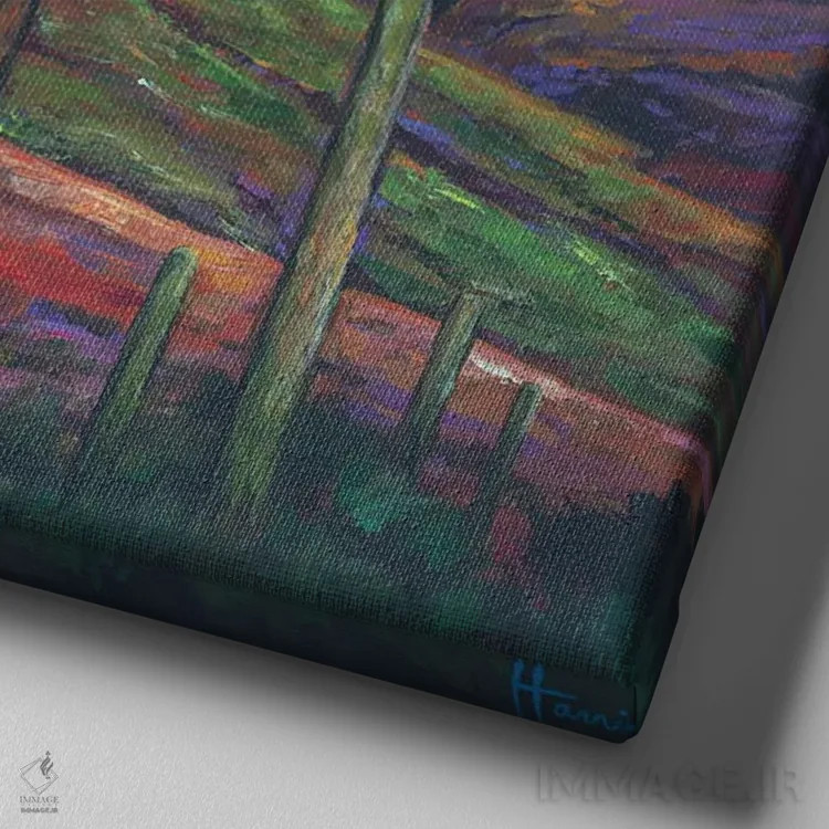 تابلو دکوراتیو خیلی خرافاتی اثر جاناتان هریس - نمای نزدیک بافت بوم