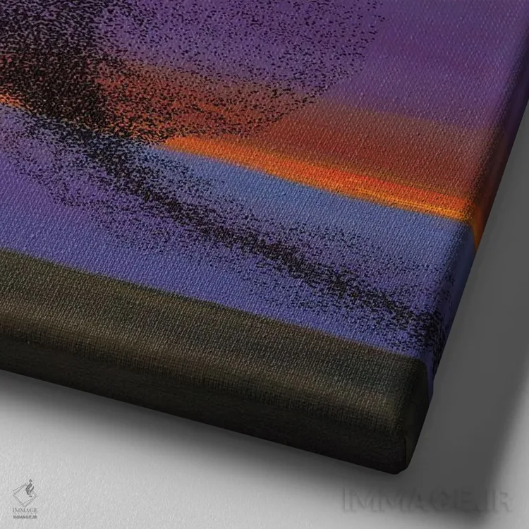 تابلو دکوراتیو سرناد شامگاهی اثر جاناتان هریس - نمای نزدیک بافت بوم