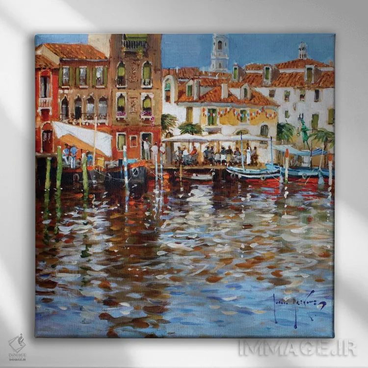 تابلو دکوراتیو ناهار در ونیز اثر جان هاسکینز - نمای روبهرو روی دیوار