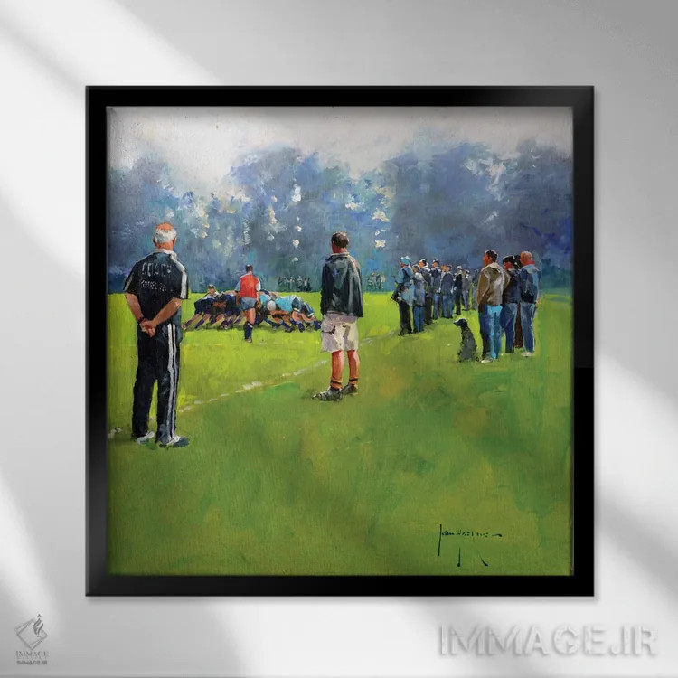 تابلو دکوراتیو اسکرام اثر جان هاسکینز - نمای قابدار مشکی