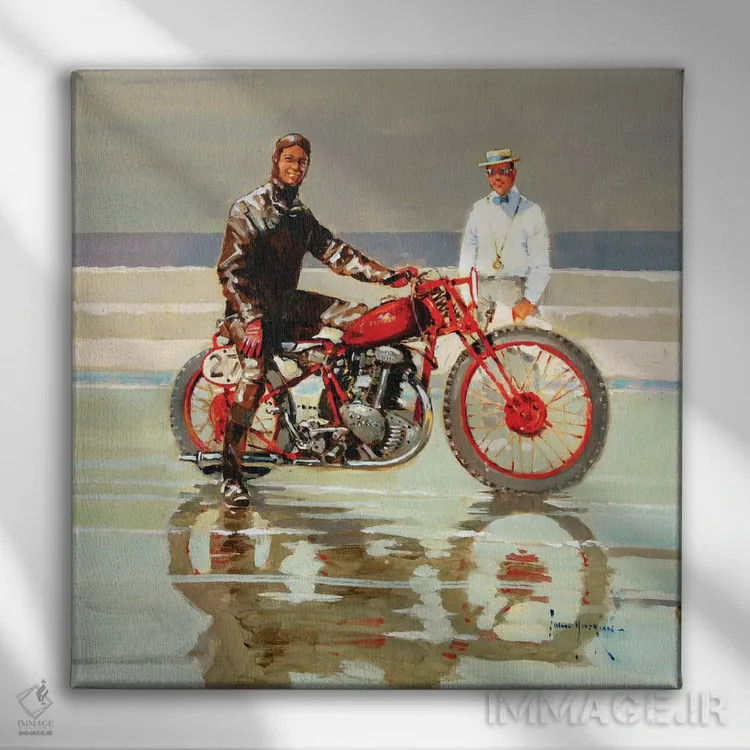 تابلو دکوراتیو نژاددهنده شن اثر جان هاسکینز - نمای روبهرو روی دیوار