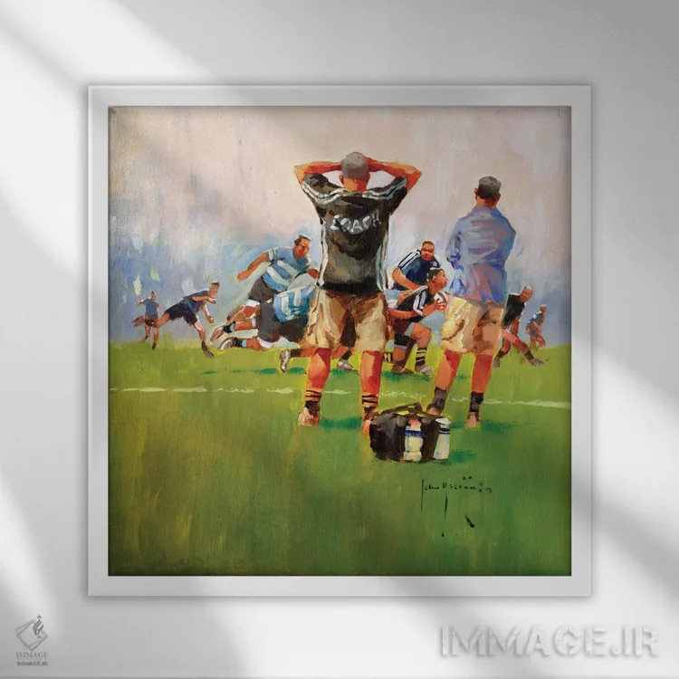 تابلو دکوراتیو مربی اثر جان هاسکینز - نمای قابدار سفید