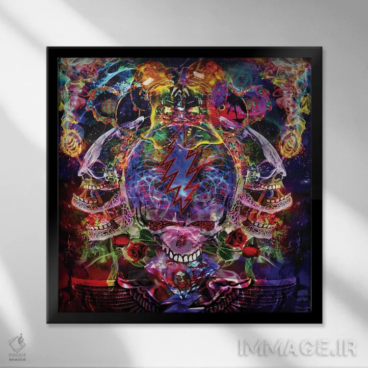 تابلو دکوراتیو صورتت را آب کن اثر جامبی - نمای قابدار مشکی