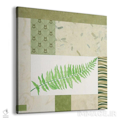 تابلو دکوراتیو پنل کلاژ با سرخس II اثر جولیان جانسون - نمای پرسپکتیو محصول