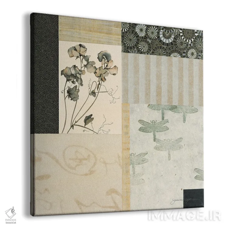 تابلو دکوراتیو کلاژ با نخود شیرین III اثر جولیان جانسون - نمای پرسپکتیو محصول