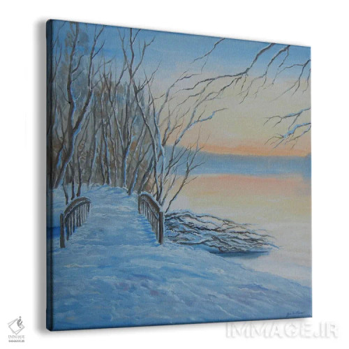 تابلو دکوراتیو پل زمستانی اثر جیم ویلیامز - نمای پرسپکتیو محصول