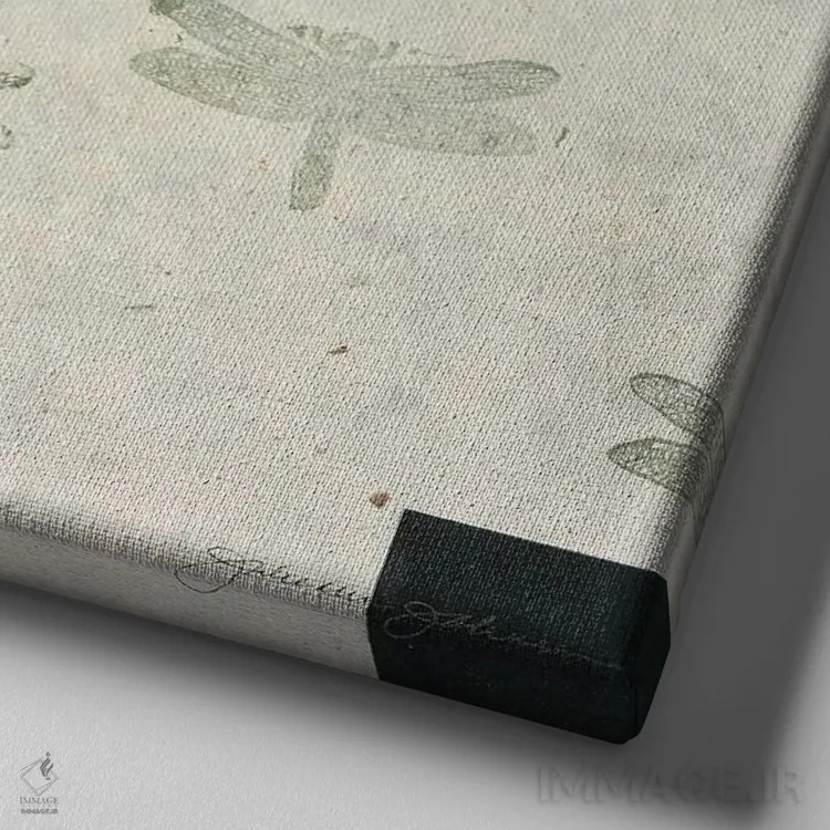 تابلو دکوراتیو کلاژ با نخود شیرین III اثر جولیان جانسون - نمای نزدیک بافت بوم