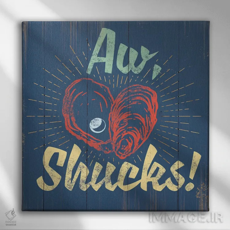 تابلو دکوراتیو اوه، جدی می گی! در آبی اثر جی جی براندو - نمای روبهرو روی دیوار