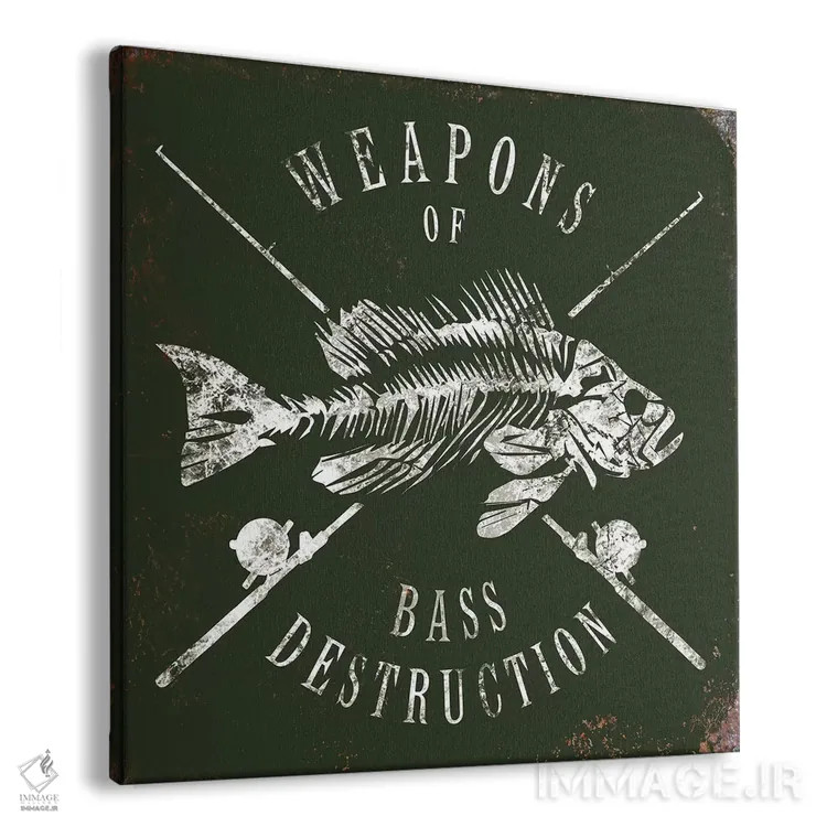 تابلو دکوراتیو سلاح های بیس اثر جی جی براندو - نمای پرسپکتیو محصول