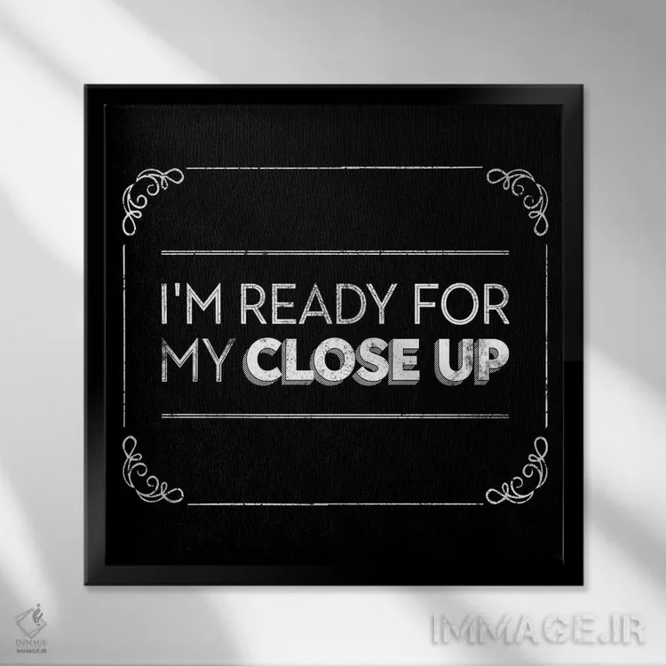 تابلو دکوراتیو نمای نزدیک اثر جی جی براندو - نمای قابدار مشکی