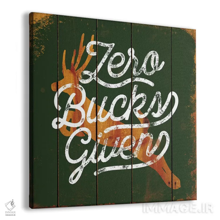 تابلو دکوراتیو هیچ پولی اثر جی جی براندو - نمای پرسپکتیو محصول