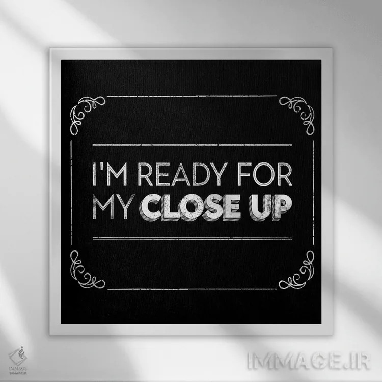 تابلو دکوراتیو نمای نزدیک اثر جی جی براندو - نمای قابدار سفید