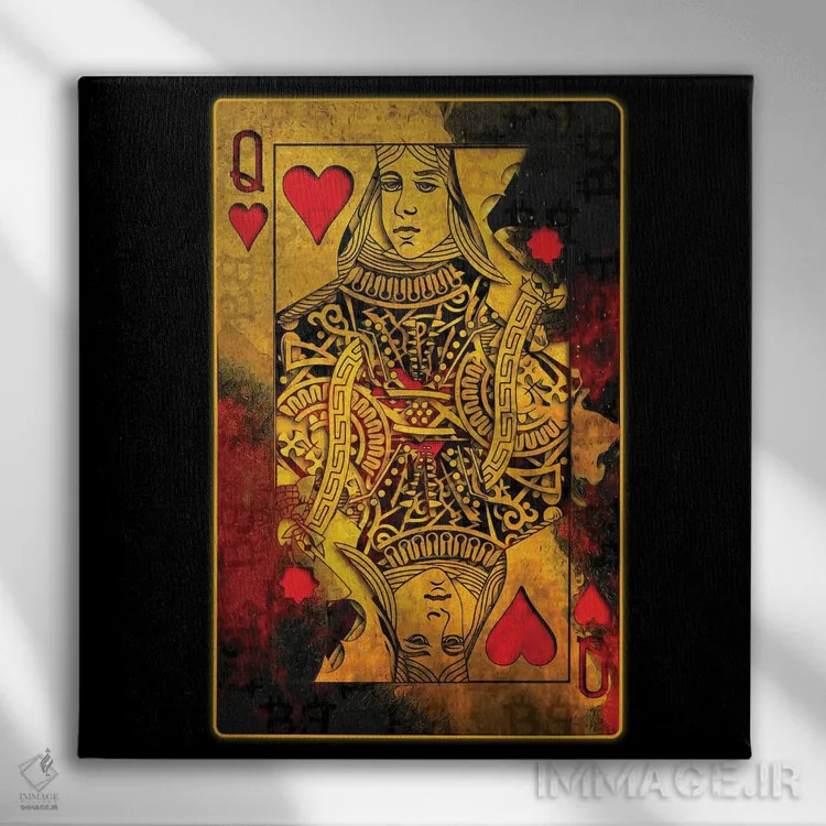 تابلو دکوراتیو قلب های سوزان اثر جسی جانسون - نمای روبهرو روی دیوار