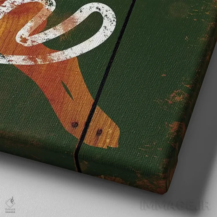 تابلو دکوراتیو هیچ پولی اثر جی جی براندو - نمای نزدیک بافت بوم