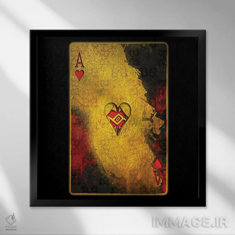 تابلو دکوراتیو قلب های سوزان اثر جسی جانسون - نمای قابدار مشکی