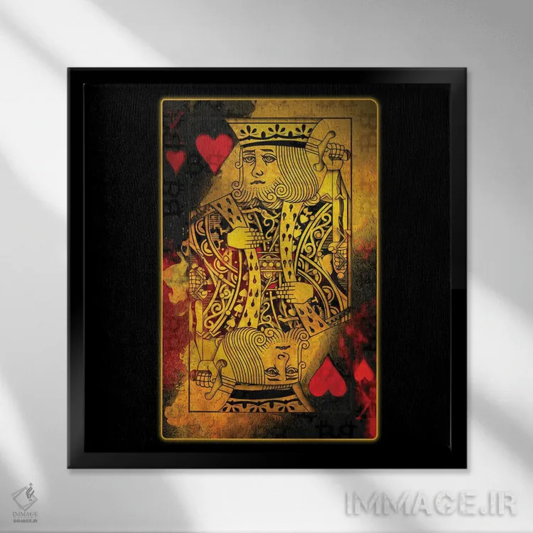 تابلو دکوراتیو قلب های سوزان اثر جسی جانسون - نمای قابدار مشکی