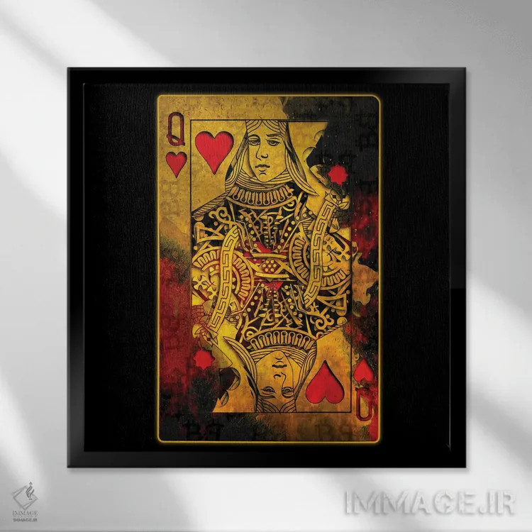 تابلو دکوراتیو قلب های سوزان اثر جسی جانسون - نمای قابدار مشکی