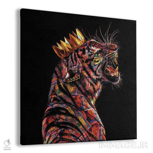 تابلو دکوراتیو شیر ببر اثر جسی جانسون - نمای پرسپکتیو محصول