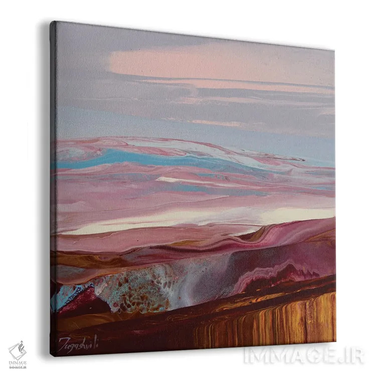 تابلو انتزاعی منظره قرمز ۴ اثر جیکوب جوگاشویلی - نمای پرسپکتیو محصول