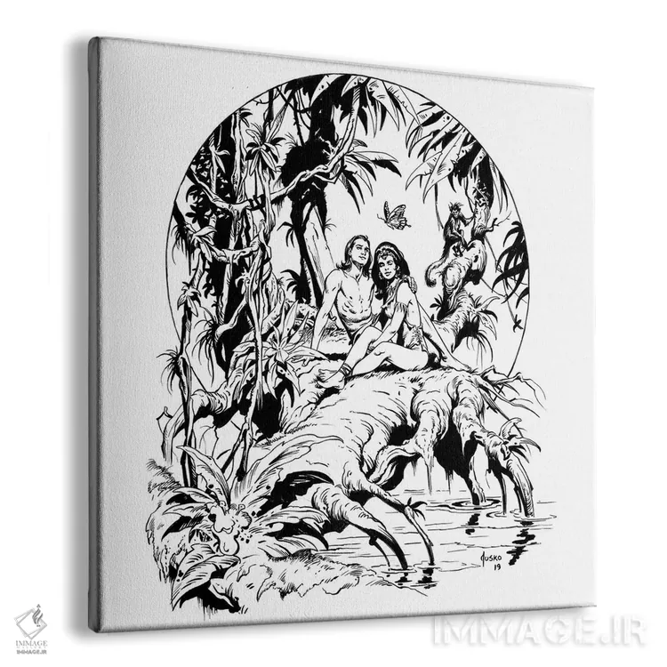 تابلو دکوراتیو تصویر روی جلد پسر تارزان اثر جو جوسکو - نمای پرسپکتیو محصول
