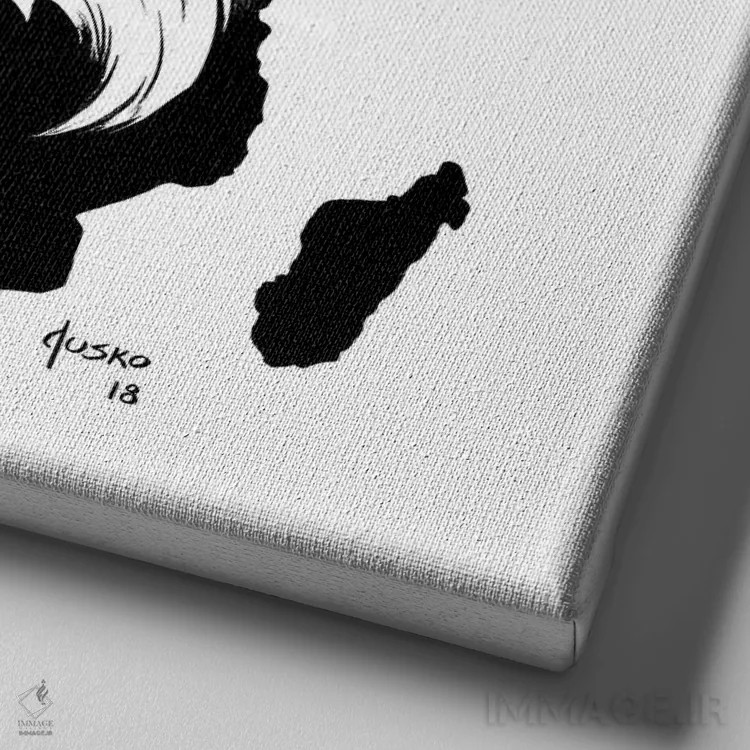 تابلو دکوراتیو تصویر روی جلد بازگشت تارزان اثر جو جوسکو - نمای نزدیک بافت بوم