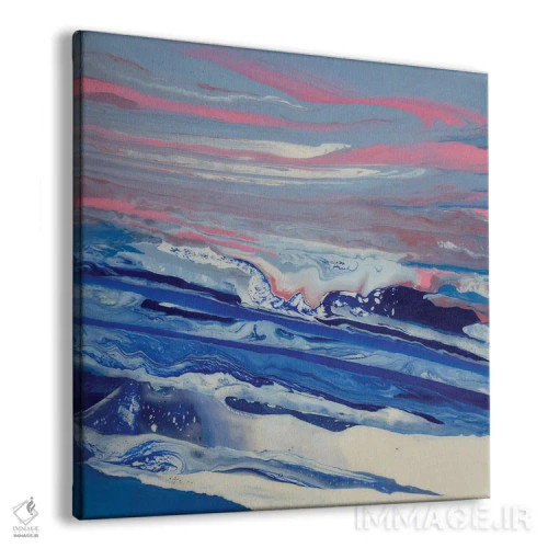 تابلو انتزاعی صورتی و آبی ۶ اثر جیکوب جوگاشویلی - نمای پرسپکتیو محصول