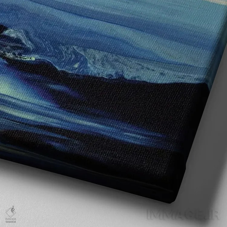 تابلو انتزاعی صدای سطح ۱ اثر جیکوب جوگاشویلی - نمای نزدیک بافت بوم