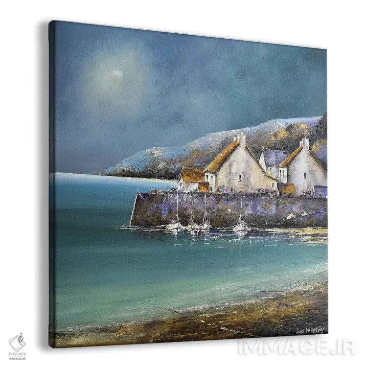 تابلو دکوراتیو ماه بندر اثر جان مک کینستری - نمای پرسپکتیو محصول