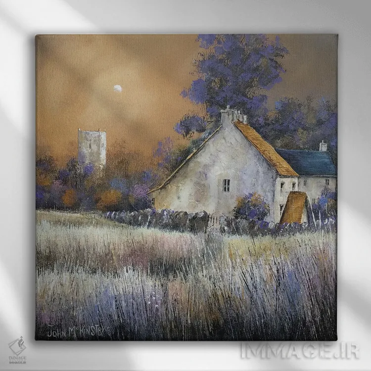 تابلو دکوراتیو نیمه نور اثر جان مک کینستری - نمای روبهرو روی دیوار