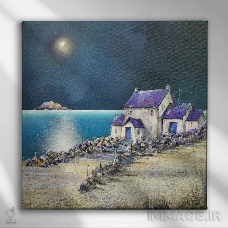 تابلو دکوراتیو جزیره اثر جان مک کینستری - نمای روبهرو روی دیوار