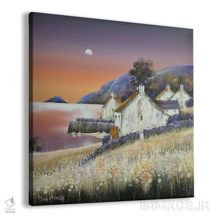 تابلو دکوراتیو آرامش بندر اثر جان مک کینستری - نمای پرسپکتیو محصول