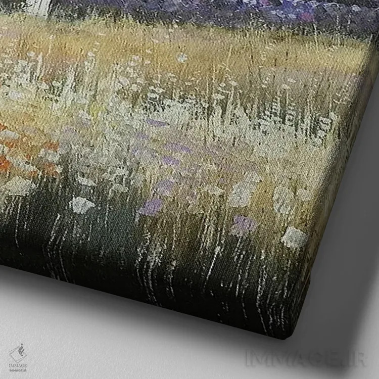 تابلو دکوراتیو آرامش بندر اثر جان مک کینستری - نمای نزدیک بافت بوم