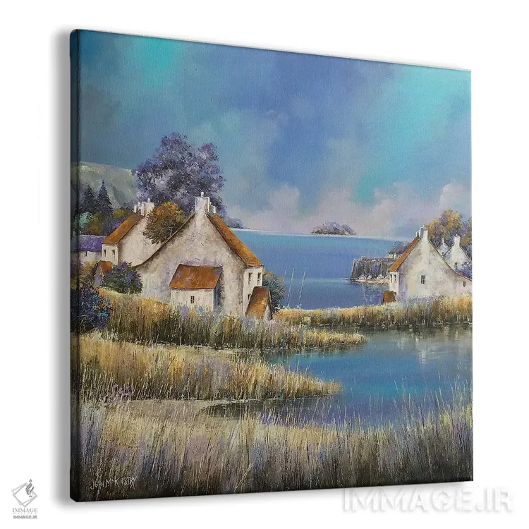 تابلو دکوراتیو آبی ساحل جنوبی اثر جان مک کینستری - نمای پرسپکتیو محصول