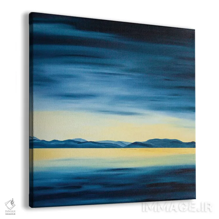 تابلو انتزاعی ساعت طلایی اثر جک استوری - نمای پرسپکتیو محصول