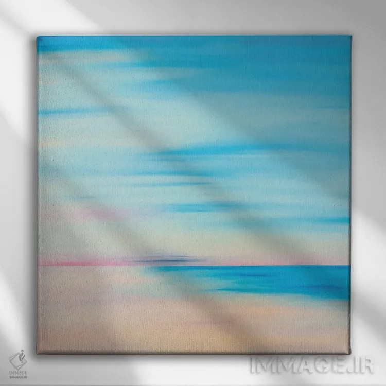 تابلو انتزاعی درخشان اثر جک استوری - نمای روبهرو روی دیوار