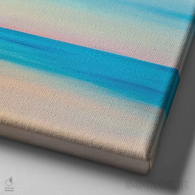 تابلو انتزاعی درخشان اثر جک استوری - نمای نزدیک بافت بوم