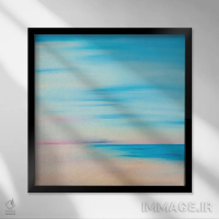 تابلو انتزاعی درخشان اثر جک استوری - نمای قابدار مشکی