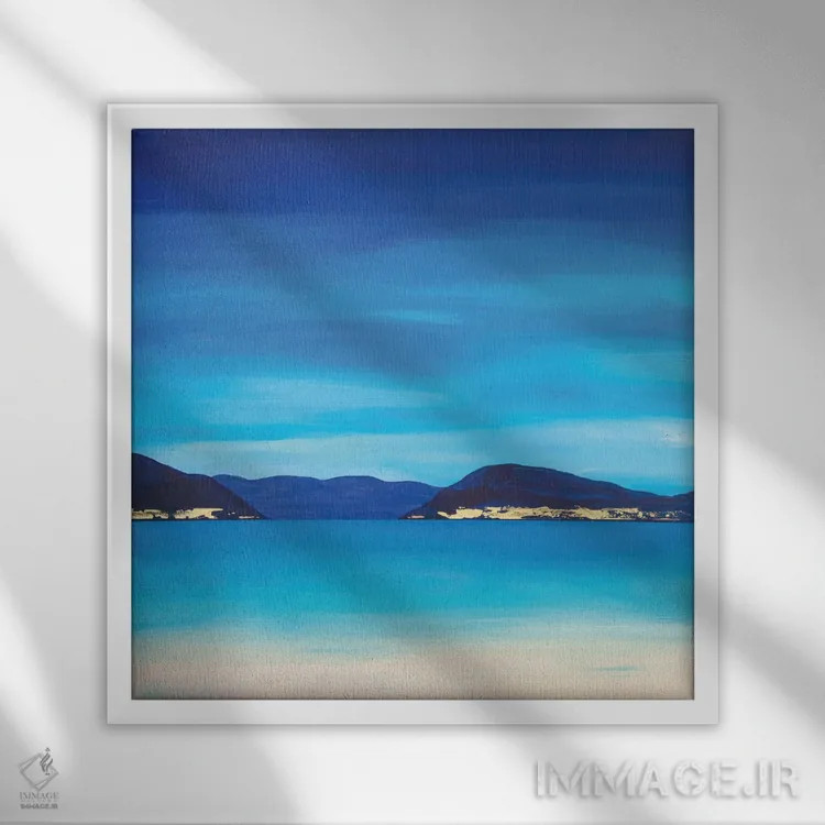 تابلو انتزاعی در انتظار اثر جک استوری - نمای قابدار سفید