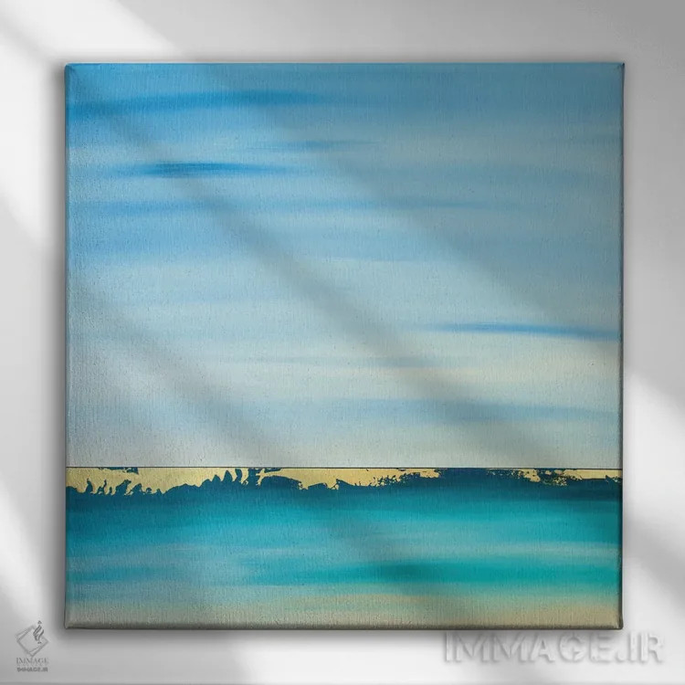 تابلو انتزاعی افق نورانی اثر جک استوری - نمای روبهرو روی دیوار