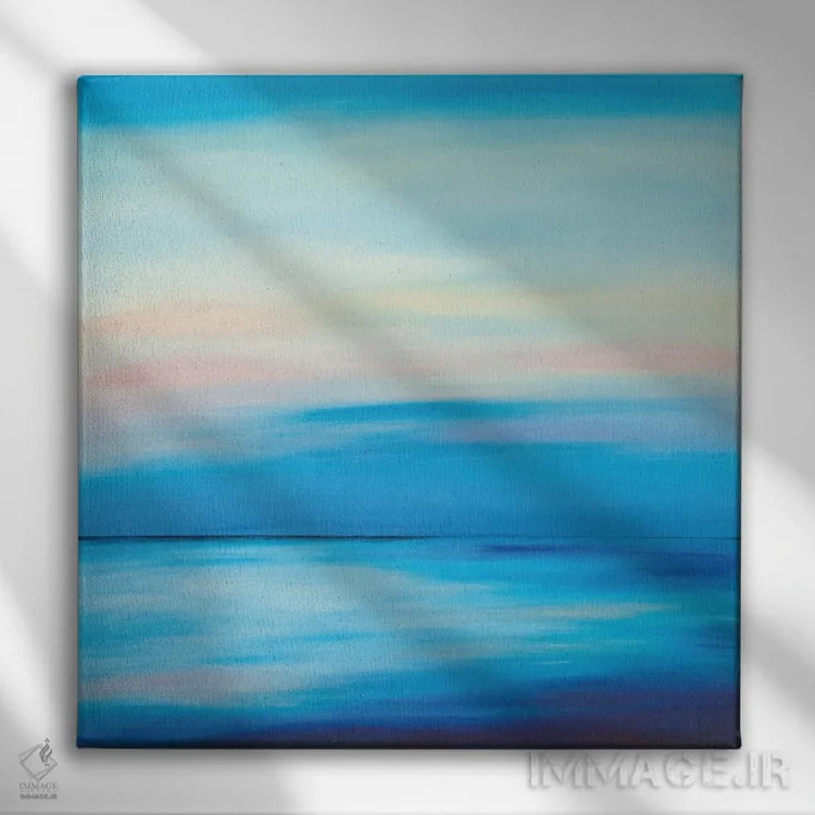 تابلو انتزاعی آسمان هایی که آب را صاف می کنند اثر جک استوری - نمای روبهرو روی دیوار