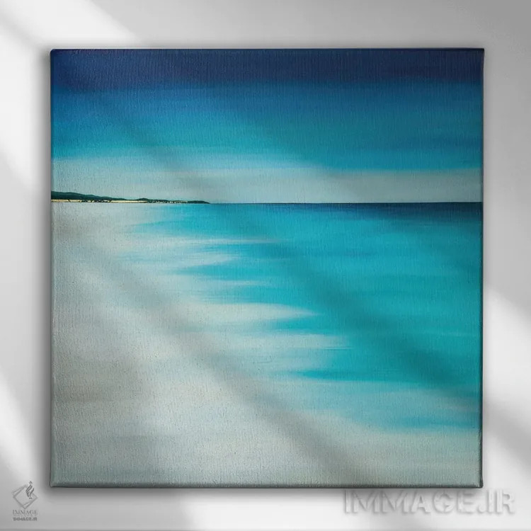 تابلو انتزاعی تابستان کنار من اثر جک استوری - نمای روبهرو روی دیوار