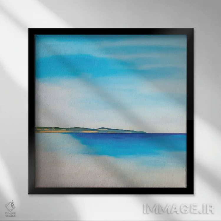 تابلو انتزاعی آرامش کامل اثر جک استوری - نمای قابدار مشکی