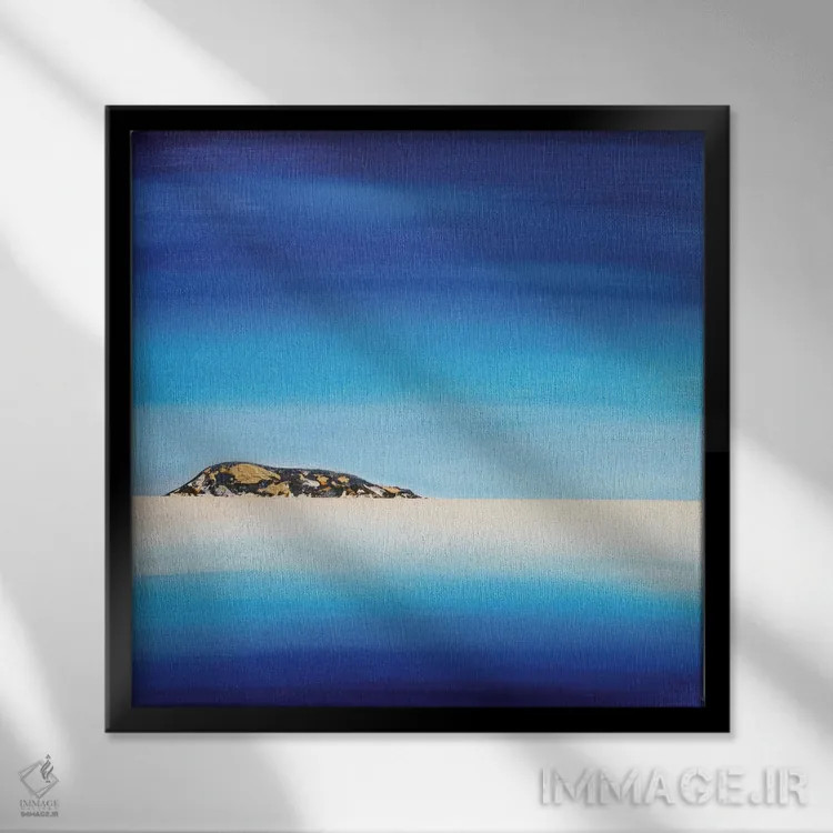 تابلو انتزاعی آرامش ناب اثر جک استوری - نمای قابدار مشکی