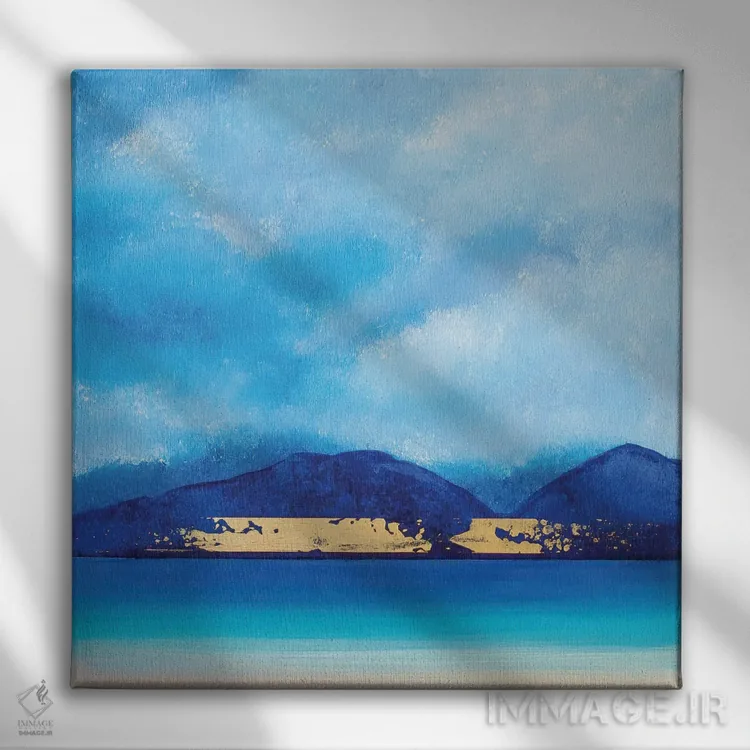 تابلو انتزاعی انعکاس نور اثر جک استوری - نمای روبهرو روی دیوار