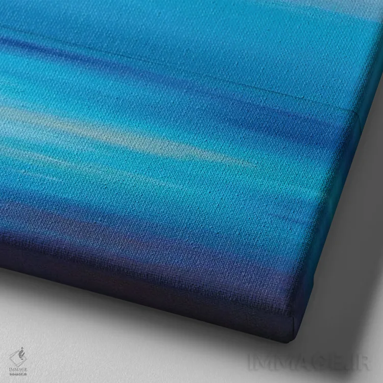 تابلو انتزاعی آسمان هایی که آب را صاف می کنند اثر جک استوری - نمای نزدیک بافت بوم