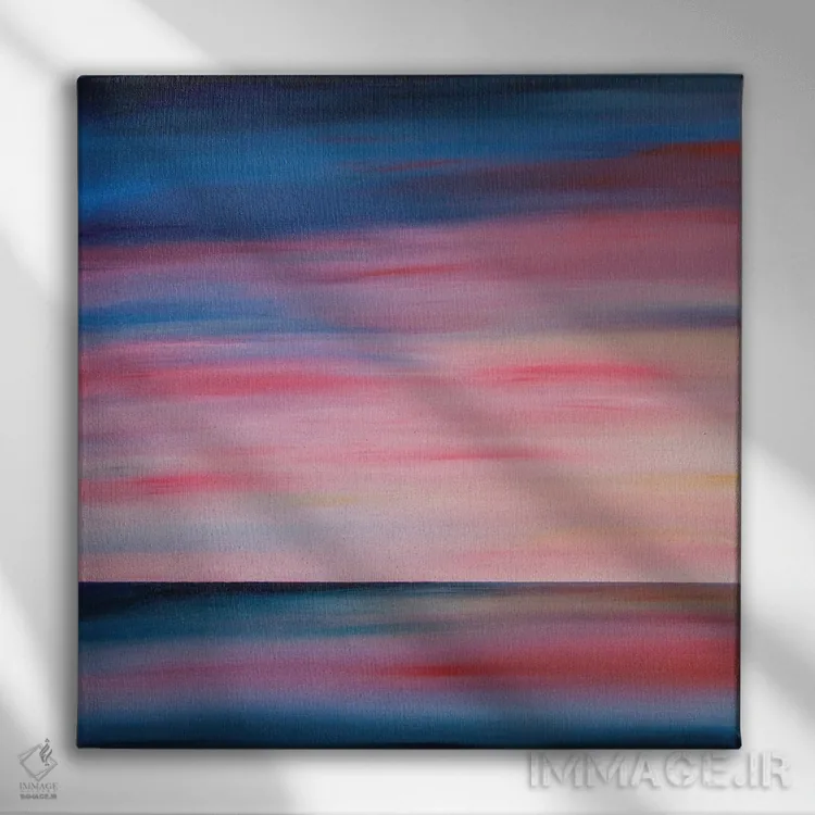 تابلو انتزاعی آب آغوش گیر اثر جک استوری - نمای روبهرو روی دیوار