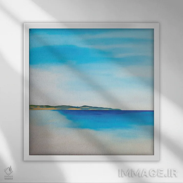 تابلو انتزاعی آرامش کامل اثر جک استوری - نمای قابدار سفید