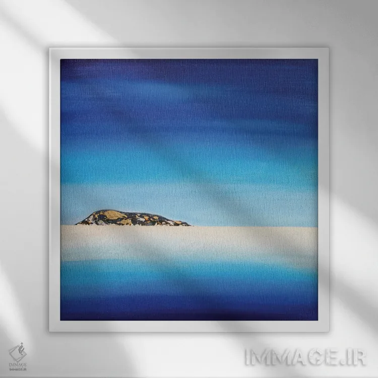 تابلو انتزاعی آرامش ناب اثر جک استوری - نمای قابدار سفید