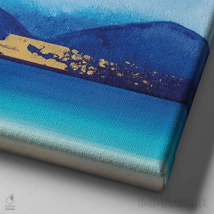 تابلو انتزاعی انعکاس نور اثر جک استوری - نمای نزدیک بافت بوم